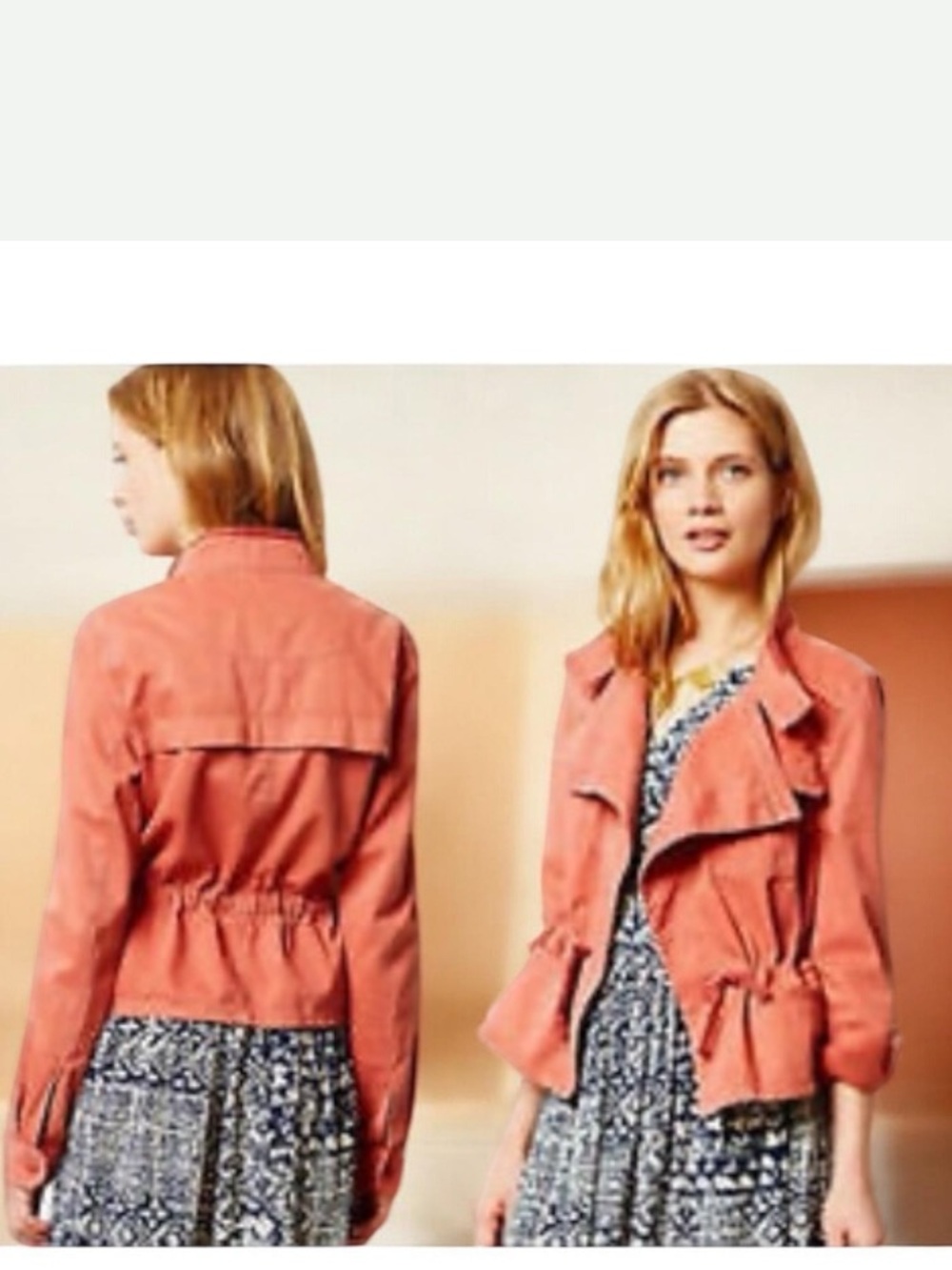 Anthropologie HEI HEI 💯 Cotton Waist String Ancrak  Jacket Size XS